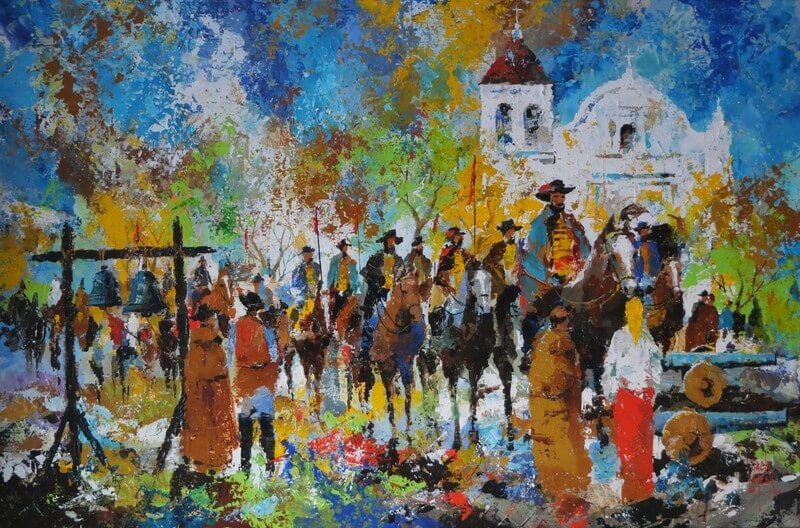 De Anza Arrives in Monterey, Jack Laycox. City of Monterey Art Collection