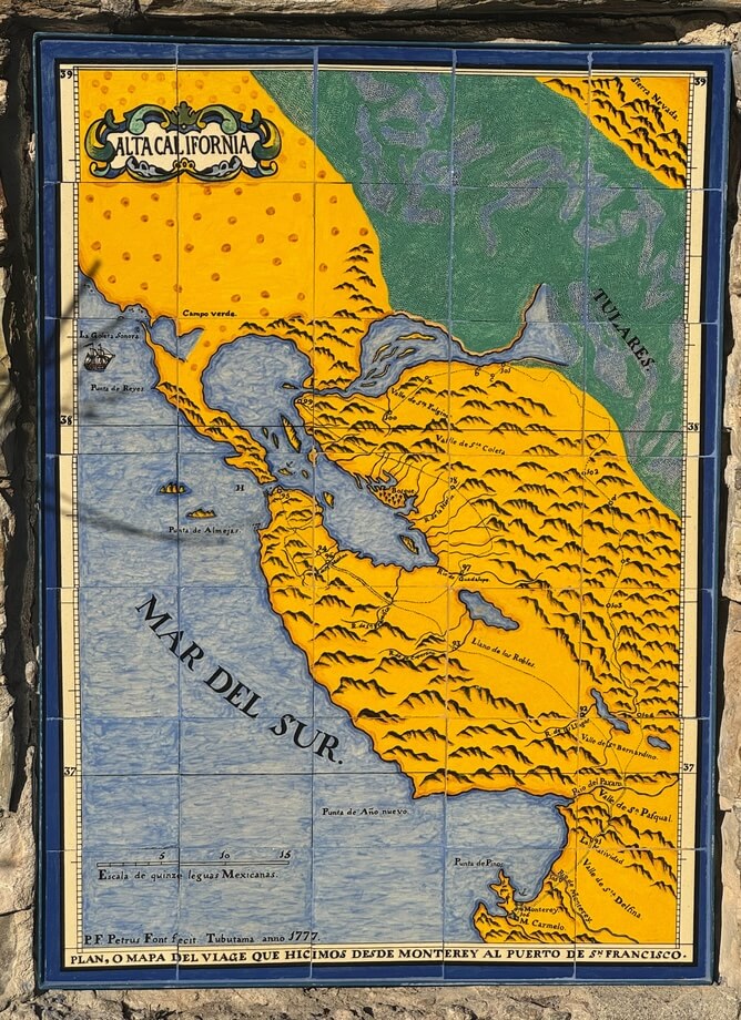 Pedro Font Map, Jos Sances. City of Monterey Art Collection 