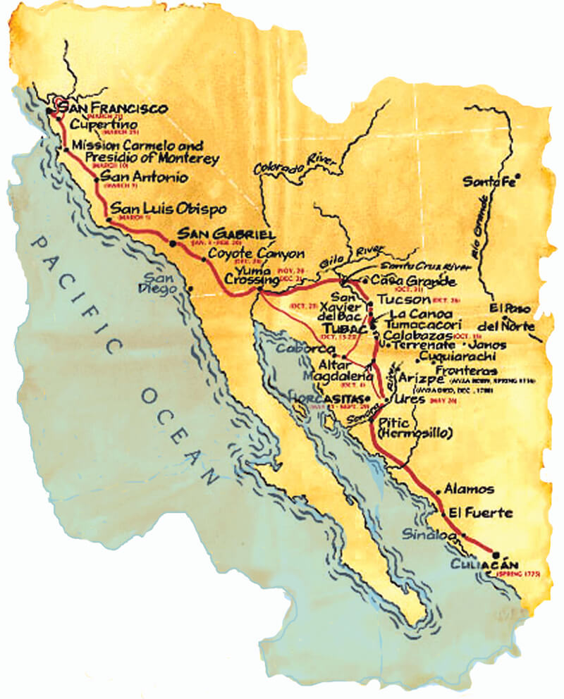 1775-1776 Anza Expedition Route – National Park Service 