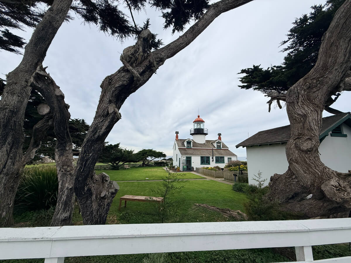 Exterior of Pt Pinos Lighthouse in Pacific Grove, CA